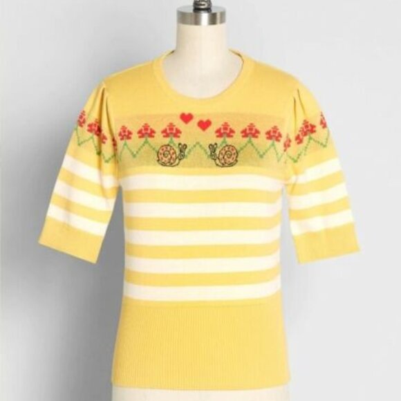 Modcloth Can't Hurry Love Snail Sweater - Picture 1 of 6